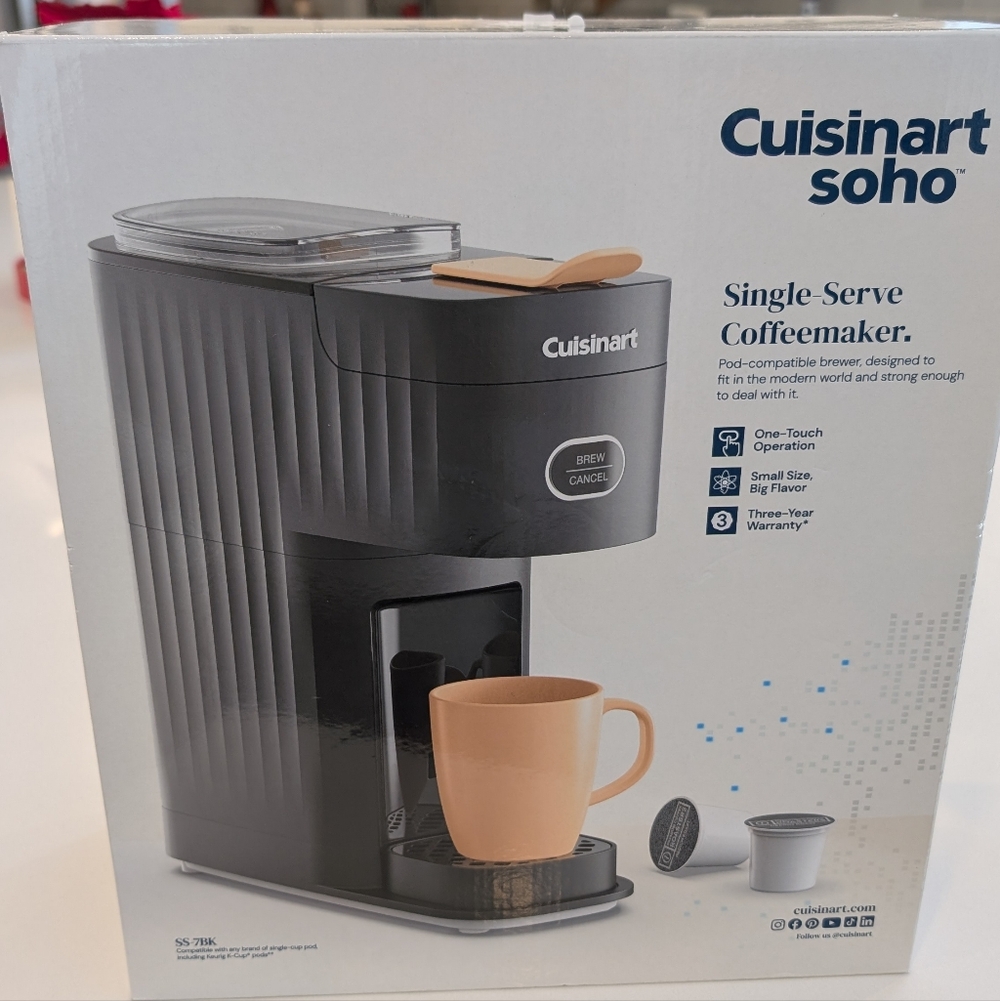 Cuisinart Soho Black and Tan Single-Serve Coffeemaker